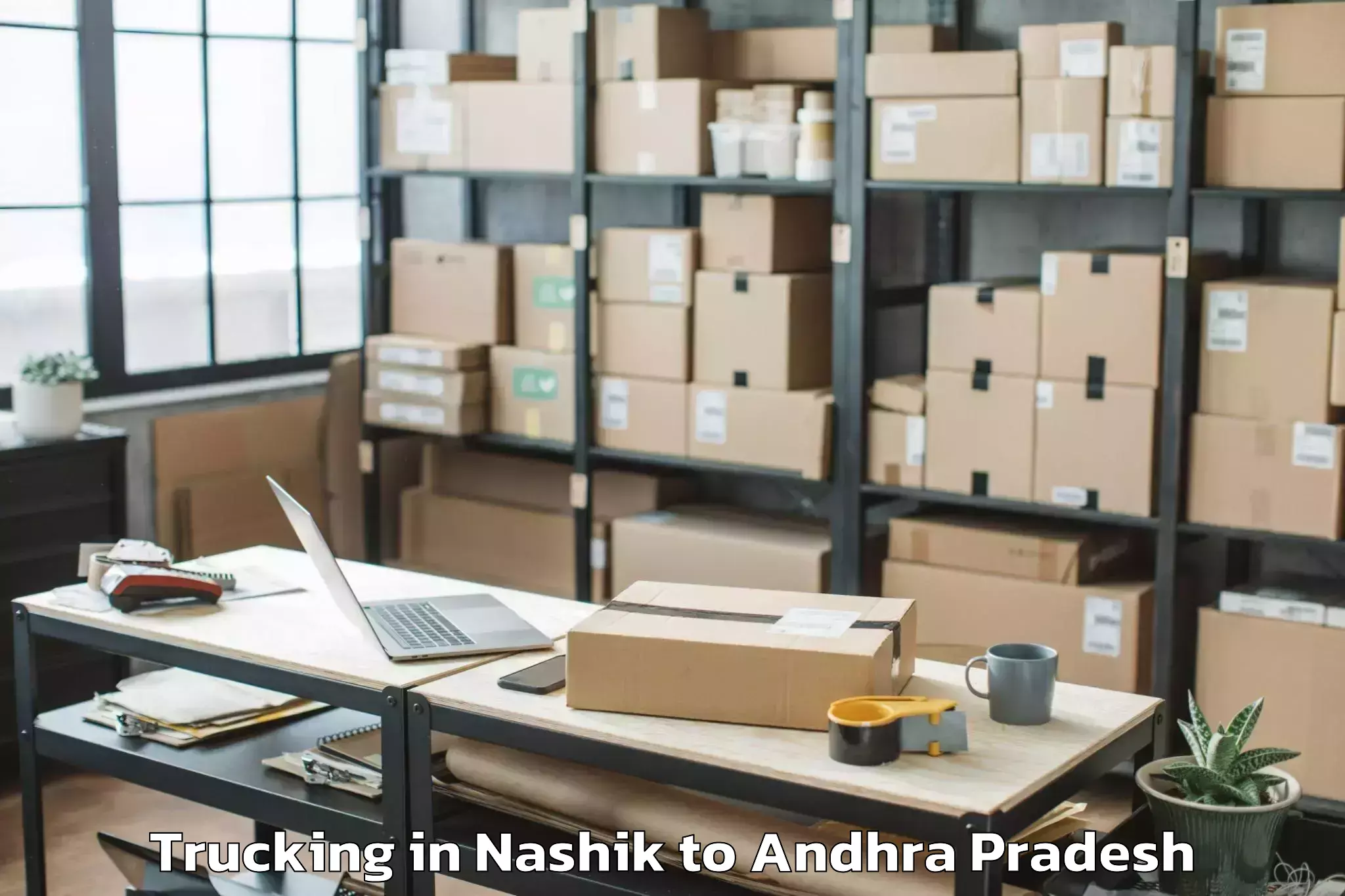 Professional Nashik to Pedakurapadu Trucking